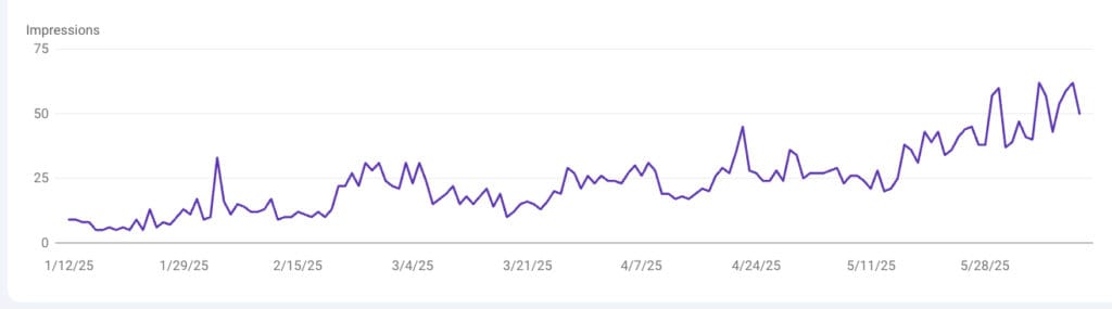 Typical result of 6 months of SEO Campaign for a new website 2